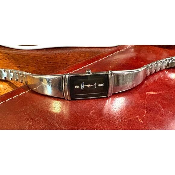 Women's Stainless Steel Caravelle By Bulova Diamond Series Watch, Black Face, Di - Picture 6 of 6